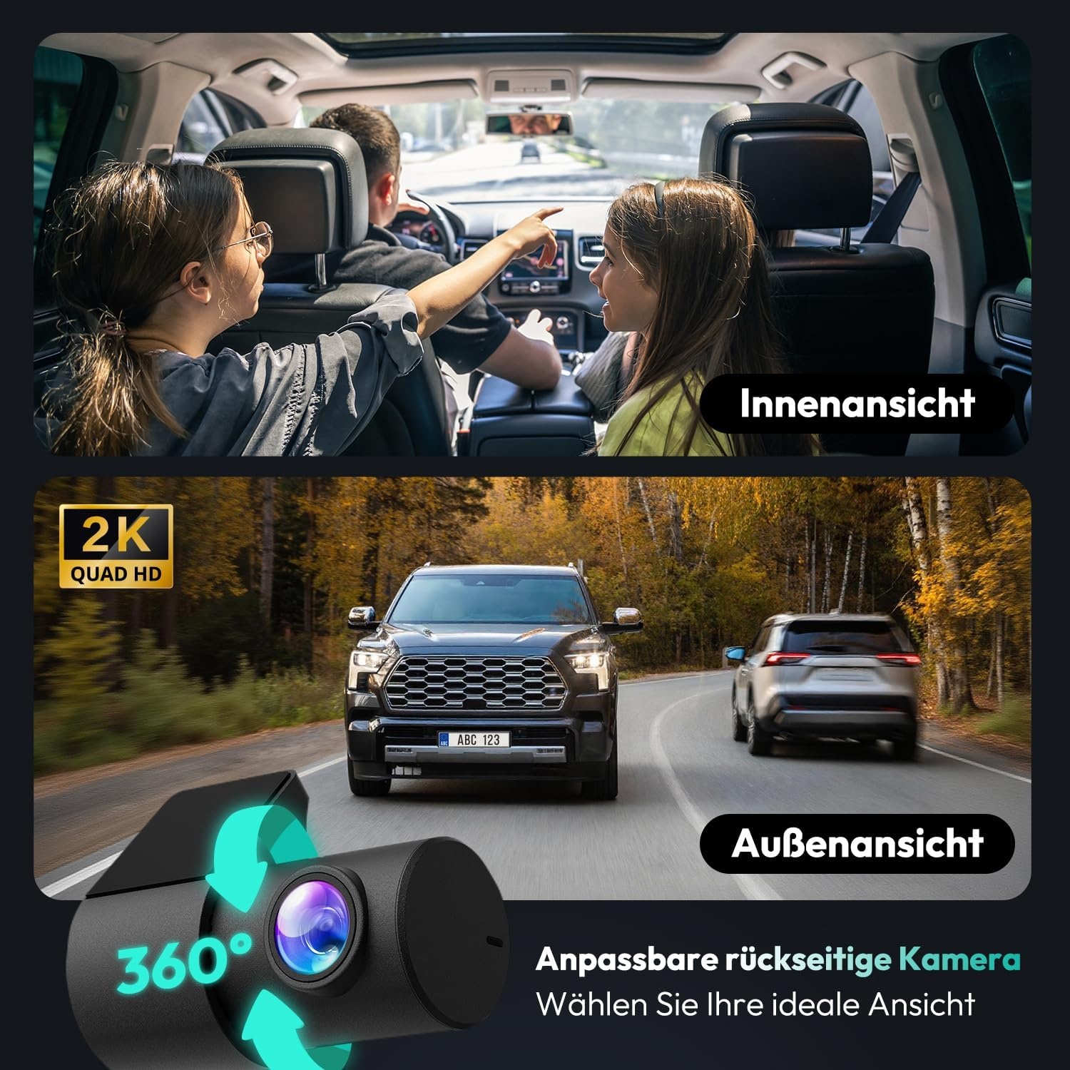 Dubbele 4K Dashcam met GPS & 64GB Kaart - 30% Korting!
