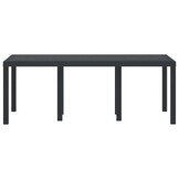 Antraciet Poly Rattan Tuintafel 200x100cm - 35% Korting!