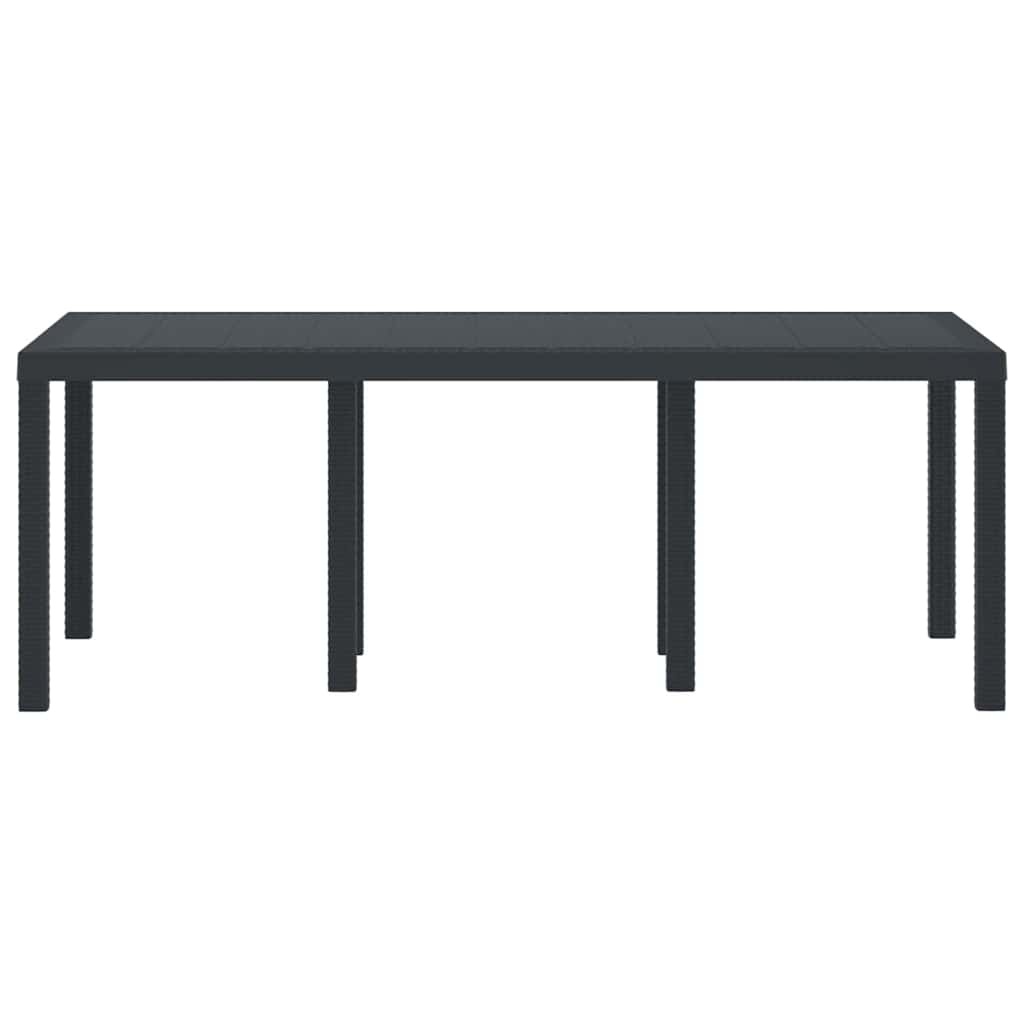 Antraciet Poly Rattan Tuintafel 200x100cm - 35% Korting!