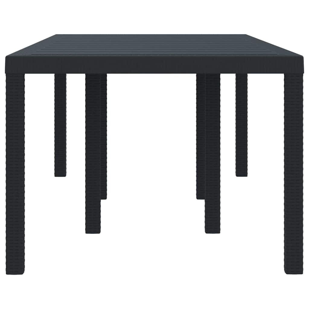 Antraciet Poly Rattan Tuintafel 200x100cm - 35% Korting!