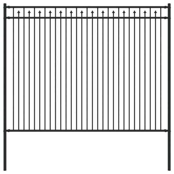 Spike Hek Zwart Staal 200x200cm | 34% Korting