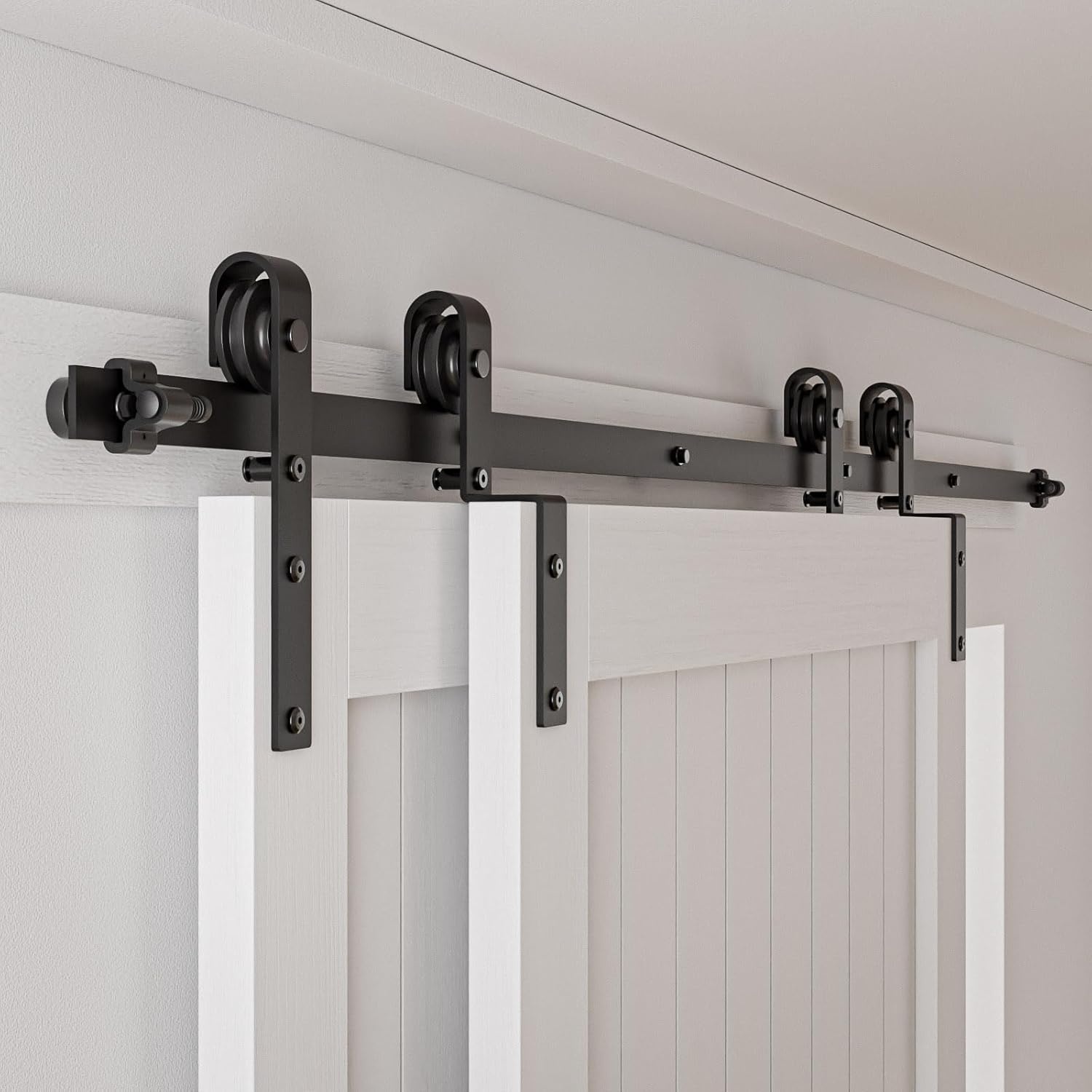 Schuifdeursysteem Dubbele Houten Deur 80cm Zwart - 34% Korting!