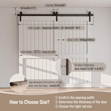 Schuifdeursysteem Dubbele Houten Deur 80cm Zwart - 34% Korting!
