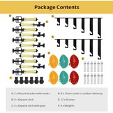 Achtergrondsysteem voor Foto's - 6 Rollen Wandmontage (30% Korting)