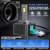 D3S LED Koplampen: Directe Vervanging Xenon, 12000 Lumen, 6000K Wit