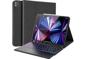 iPad Pro 12.9 Toetsenbord Hoes Zwart | Trackpad & Verlichting | 34% Korting