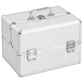 Make-up koffer aluminium zilverkleurig - 34% Korting!