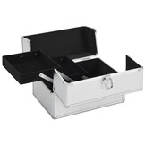Make-up koffer aluminium zilverkleurig - 34% Korting!