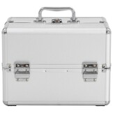 Make-up koffer aluminium zilverkleurig - 34% Korting!
