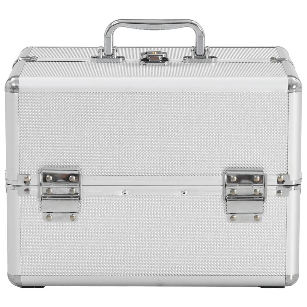 Make-up koffer aluminium zilverkleurig - 34% Korting!