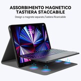 iPad Pro 12.9 Toetsenbord Hoes Zwart | Trackpad & Verlichting | 34% Korting