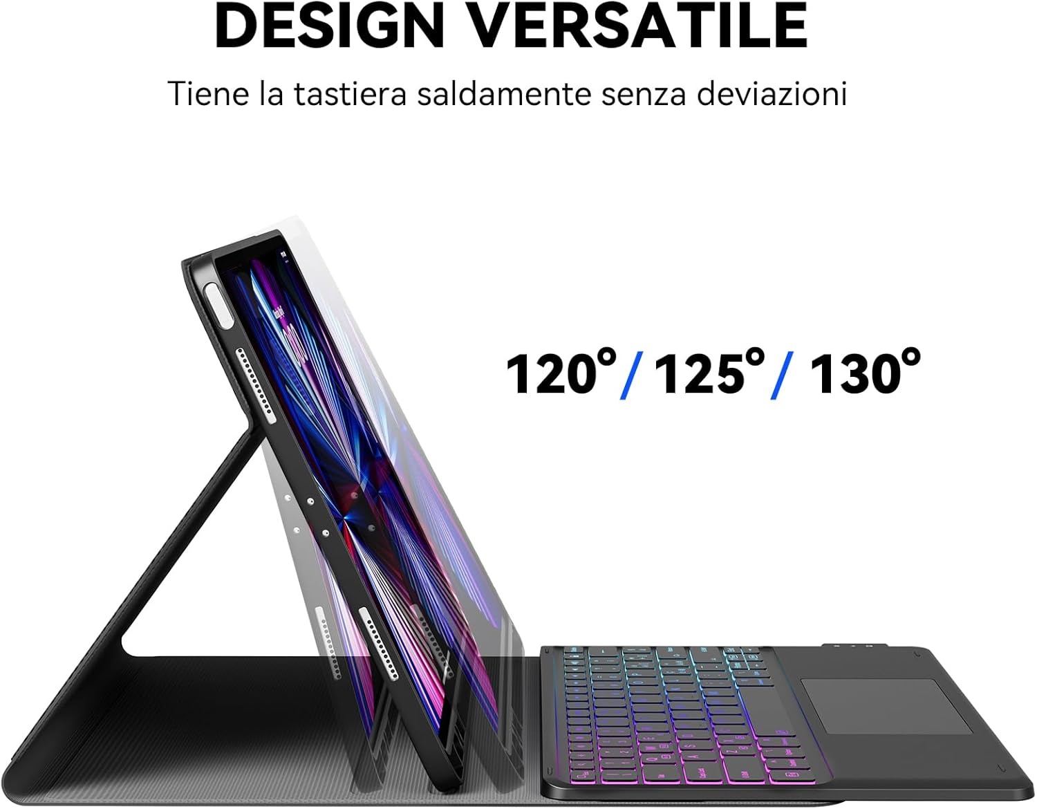 iPad Pro 12.9 Toetsenbord Hoes Zwart | Trackpad & Verlichting | 34% Korting