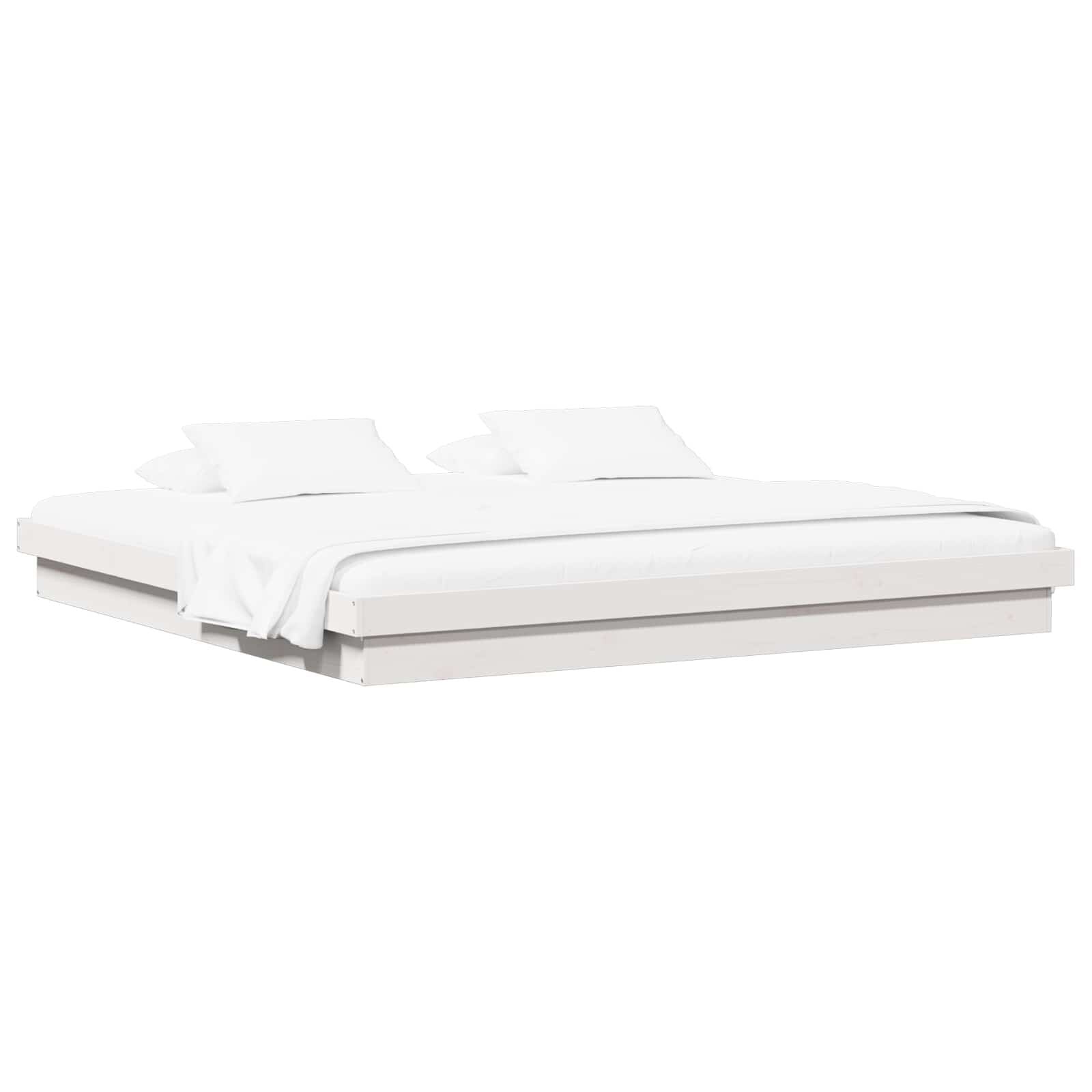 Massief Houten Bedframe Wit 200x200 cm met 55% Korting