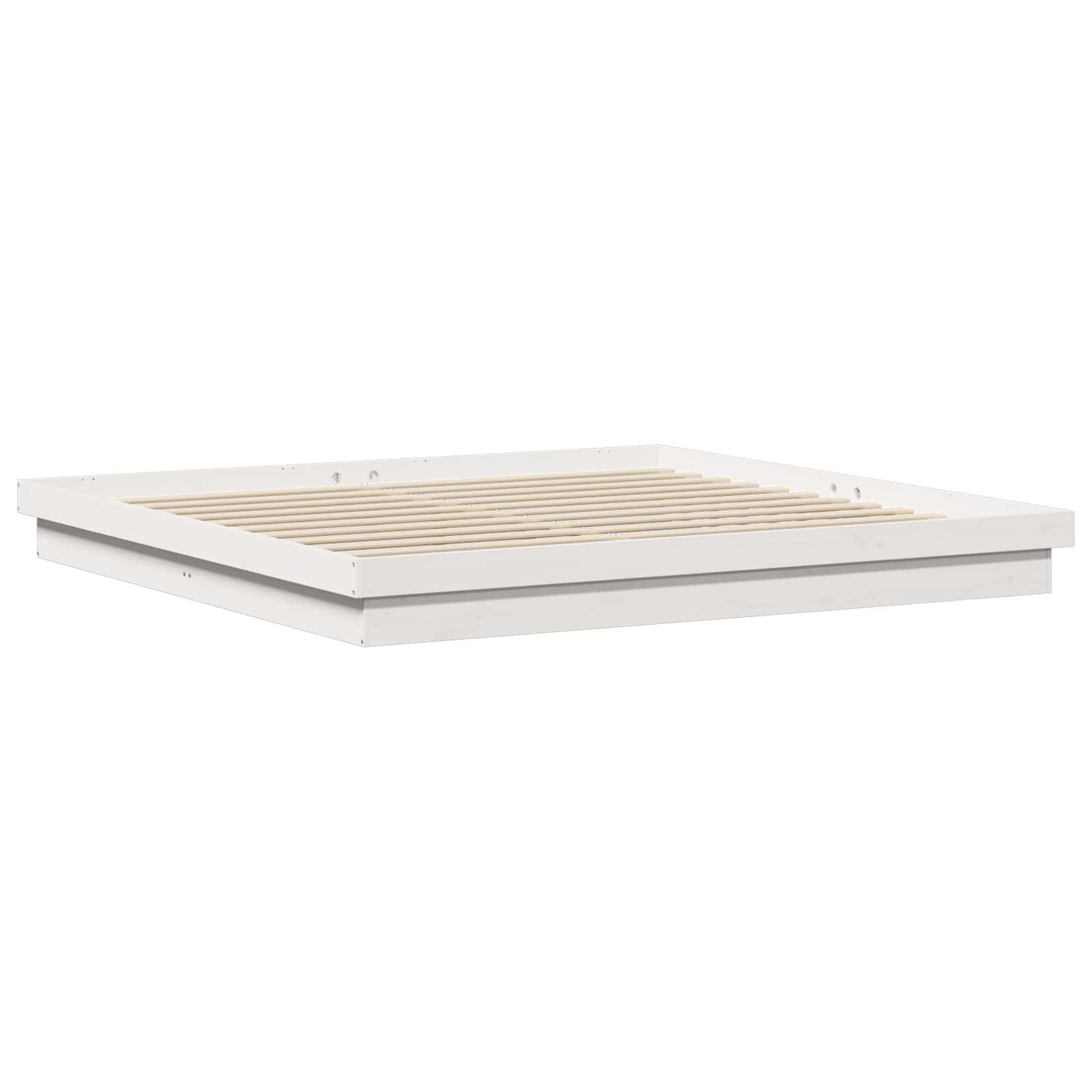 Massief Houten Bedframe Wit 200x200 cm met 55% Korting
