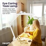 Verstelbare LED Bureaulamp met Klem - 20W, 2200lm, 50cm Kop - 35% Korting