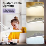 Verstelbare LED Bureaulamp met Klem - 20W, 2200lm, 50cm Kop - 35% Korting