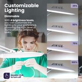 Verstelbare LED Bureaulamp met Klem - 20W, 2200lm, 50cm Kop - 35% Korting