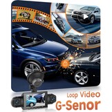 4-Kanaals Dashcam 360° - 1080P Voor, 480P Achter/Zij - 3" LCD - Nachtzicht - 29% Korting