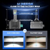 D3S LED Koplampen - 60W Xenon Vervanger, 12000LM Wit | 29% Korting