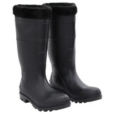 vidaXL Zwarte PVC Regenlaarzen met Verwijderbare Sokken - Maat 42 (33% Korting)
