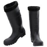 vidaXL Zwarte PVC Regenlaarzen met Verwijderbare Sokken - Maat 42 (33% Korting)