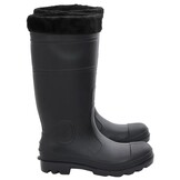 vidaXL Zwarte PVC Regenlaarzen met Verwijderbare Sokken - Maat 42 (33% Korting)