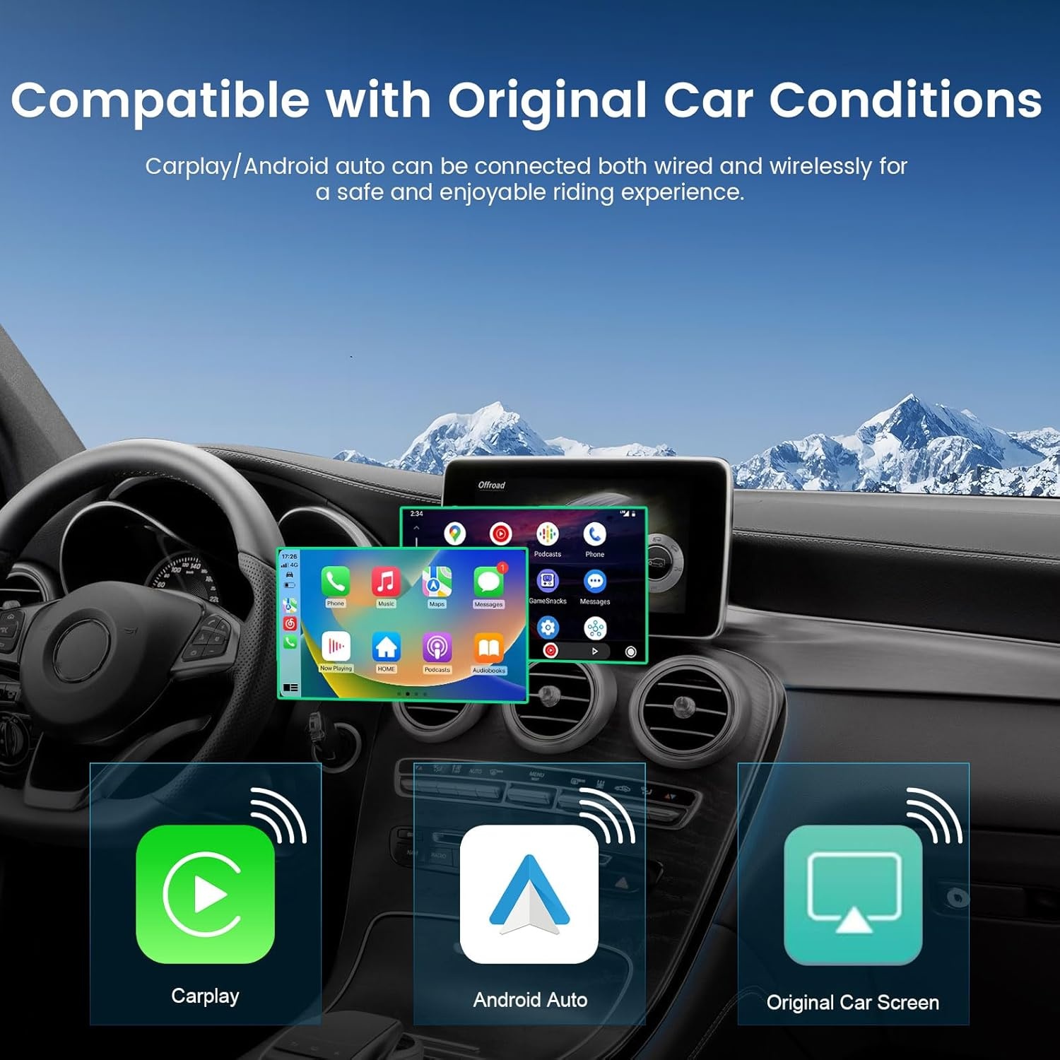 Draadloze Carplay/Android Auto Adapter Mercedes Benz - 30% Korting
