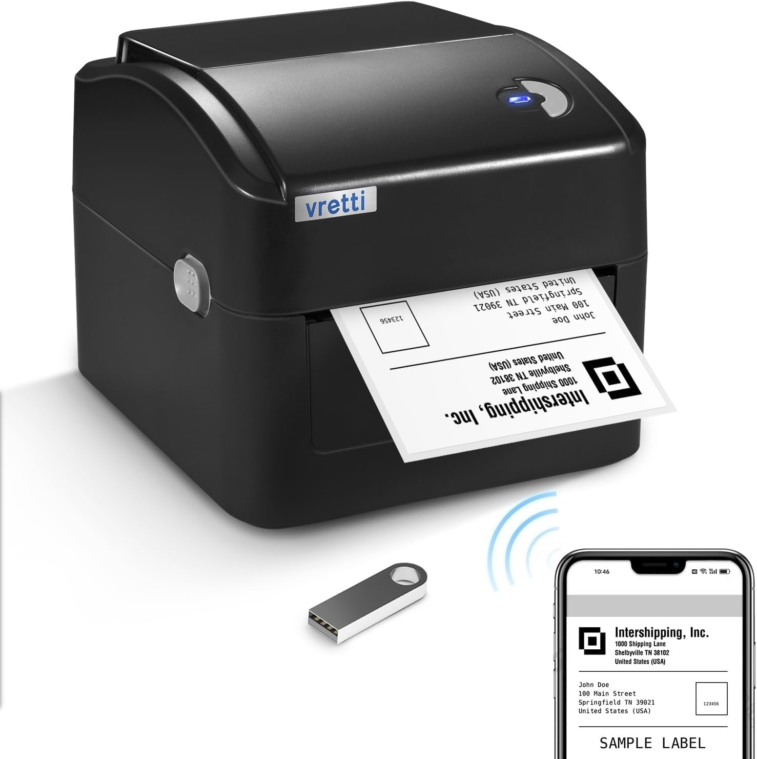Thermische Labelprinter 4x6" Tonervrij met XXL Papierlade - 34% Korting