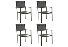 vidaXL Tuinstoelen (4 stuks) Textileen & Staal - 35% Korting