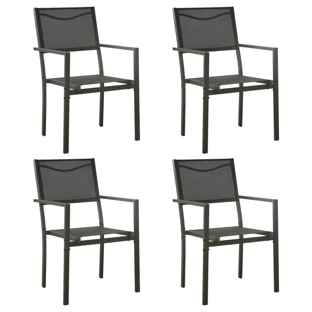 vidaXL Tuinstoelen (4 stuks) Textileen & Staal - 35% Korting