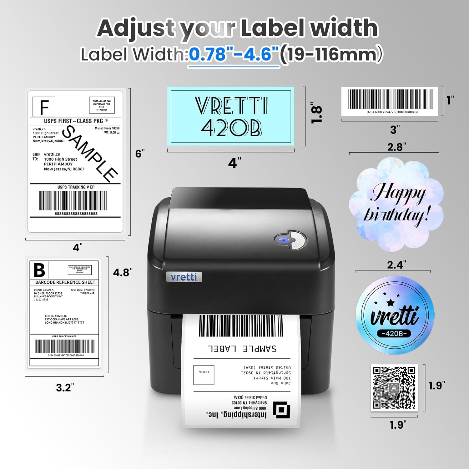 Thermische Labelprinter 4x6" Tonervrij met XXL Papierlade - 34% Korting