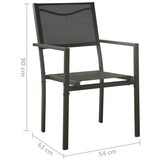 vidaXL Tuinstoelen (4 stuks) Textileen & Staal - 35% Korting