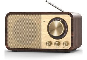 Retro Bluetooth Radio Houtkleurig | 28% Korting | FM/TF/USB/AUX