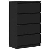 VidaXL Dressoir Zwart Bewerkt Hout - 60x35x98,5 cm (34% Korting)