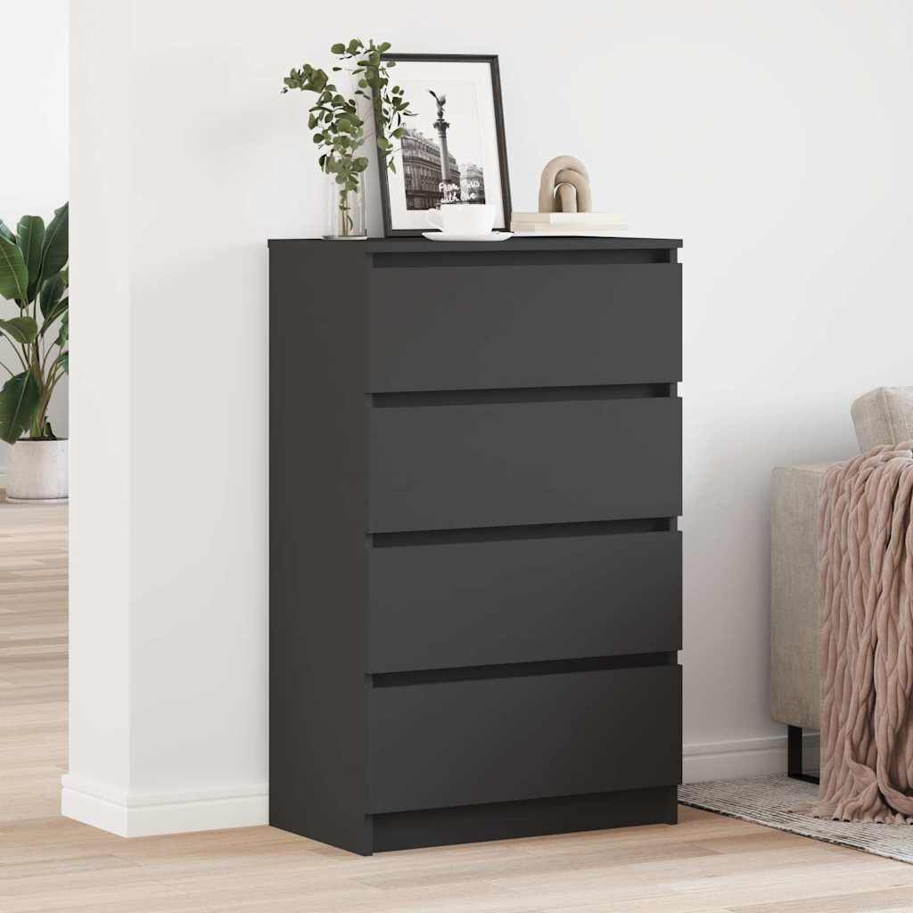 VidaXL Dressoir Zwart Bewerkt Hout - 60x35x98,5 cm (34% Korting)