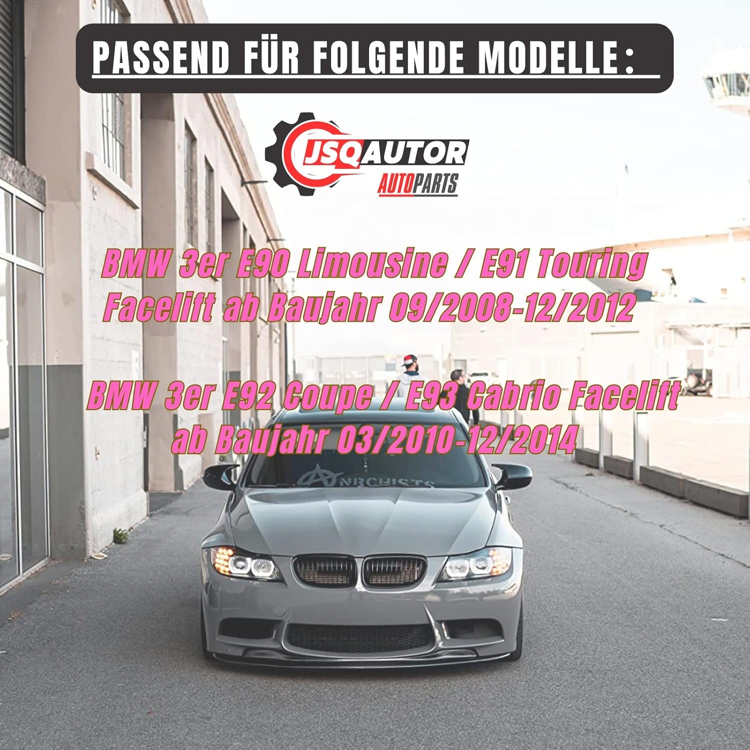Glanzend Zwarte Spiegelkappen BMW 3 Serie E90-E93 LCI | 29% Korting