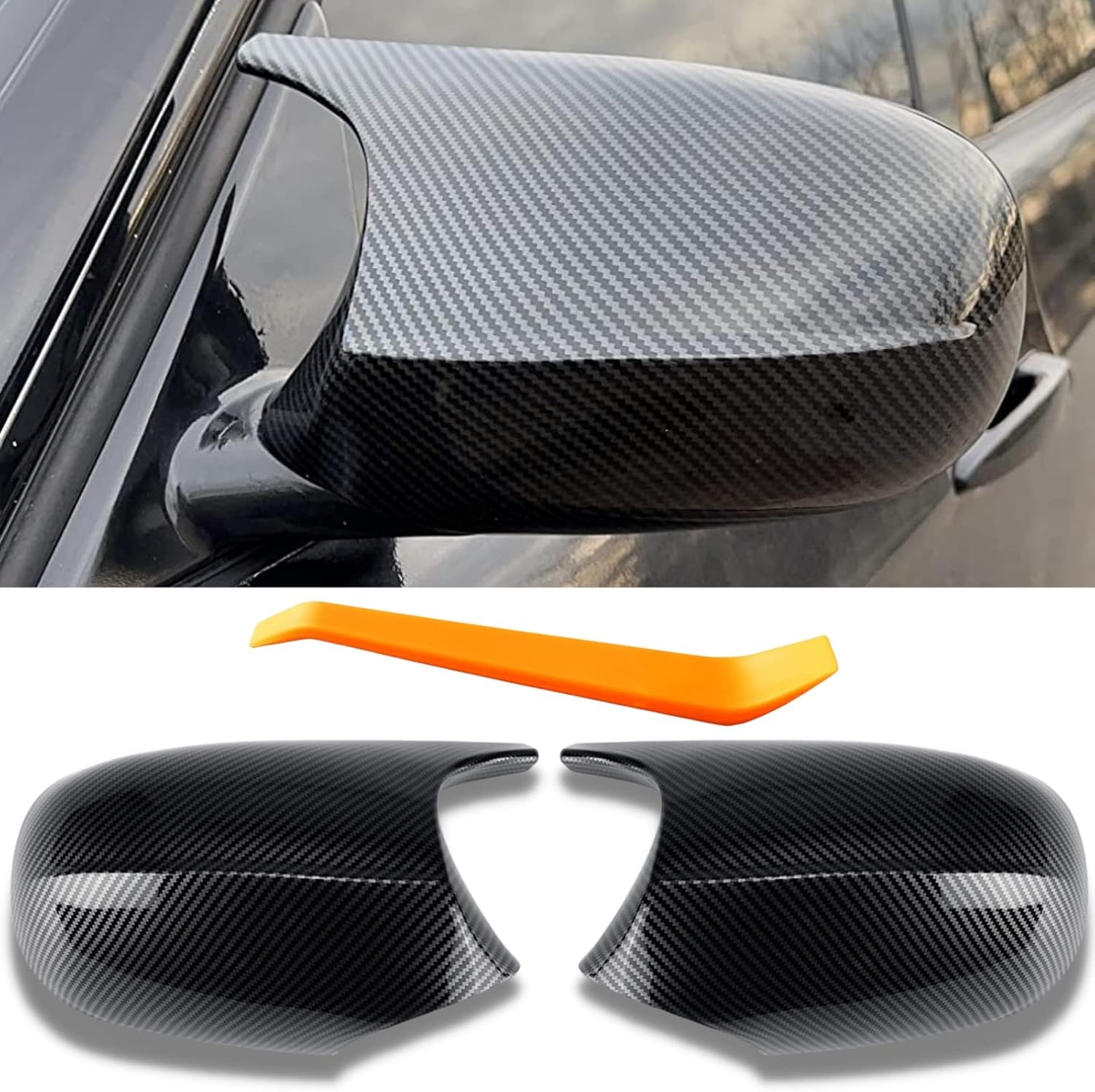 Glanzend Zwarte Spiegelkappen BMW 3 Serie E90-E93 LCI | 29% Korting