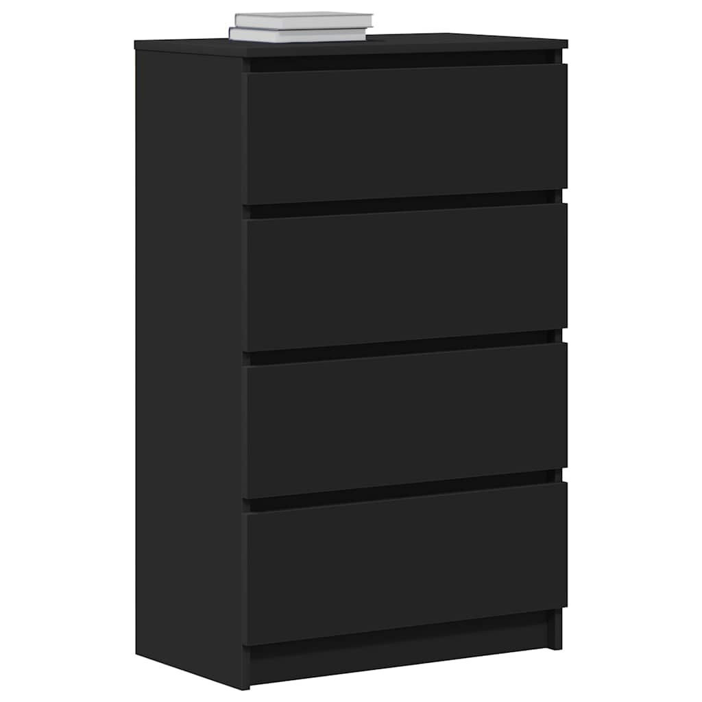 VidaXL Dressoir Zwart Bewerkt Hout - 60x35x98,5 cm (34% Korting)