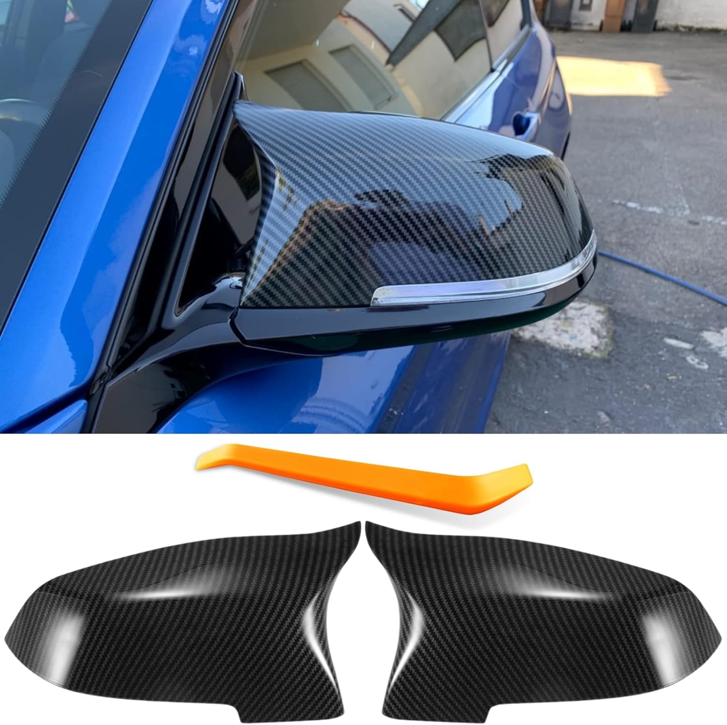 Glanzend Zwarte Spiegelkappen BMW 3 Serie E90-E93 LCI | 29% Korting
