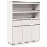 Hoge Kast Grenenhout Wit - 35% Korting