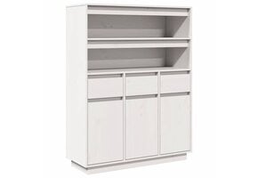 Hoge Kast Grenenhout Wit - 35% Korting