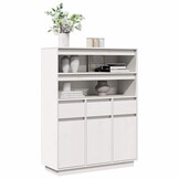 Hoge Kast Grenenhout Wit - 35% Korting