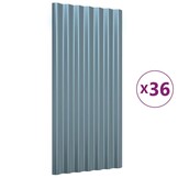 36x Dakpanelen Staal Gep. 80x36cm Grijs - 34% Korting!
