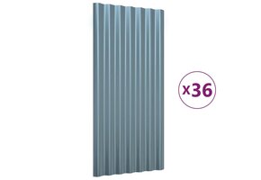 36x Dakpanelen Staal Gep. 80x36cm Grijs - 34% Korting!
