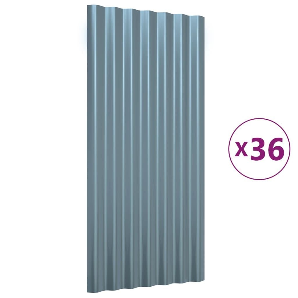36x Dakpanelen Staal Gep. 80x36cm Grijs - 34% Korting!