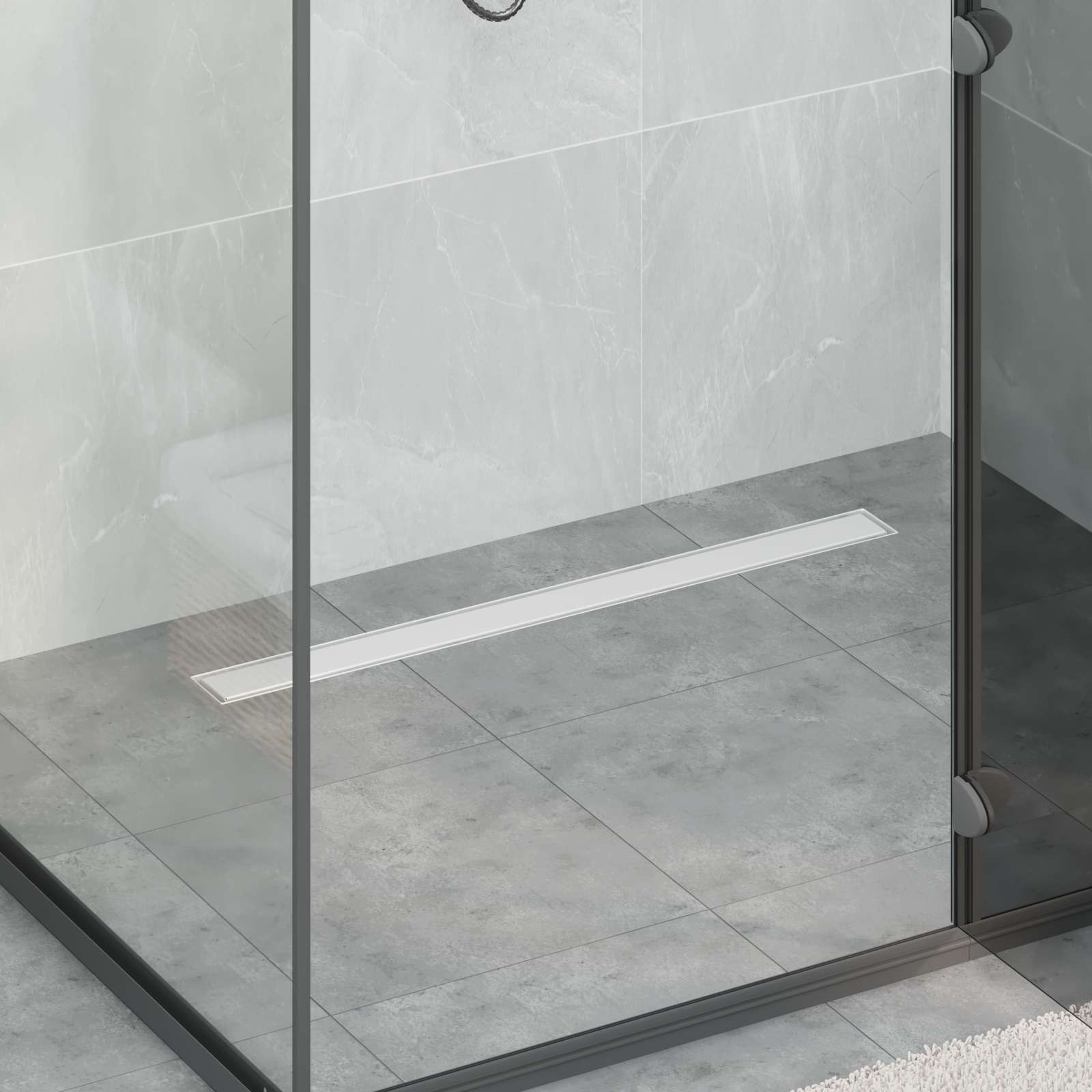 Moderne Doucheafvoer 2-in-1 met Sifon Zilver 80 cm - 34% Korting