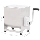 Roestvrijstalen Vleesmixer 20 kg met Bak - 35% Korting