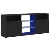 Zwart TV-meubel met LED, 120cm - 63% Korting!