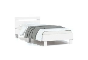 VidaXL Bedframe met hoofdbord Wit 90x200 cm - 34% Korting