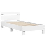 VidaXL Bedframe met hoofdbord Wit 90x200 cm - 34% Korting